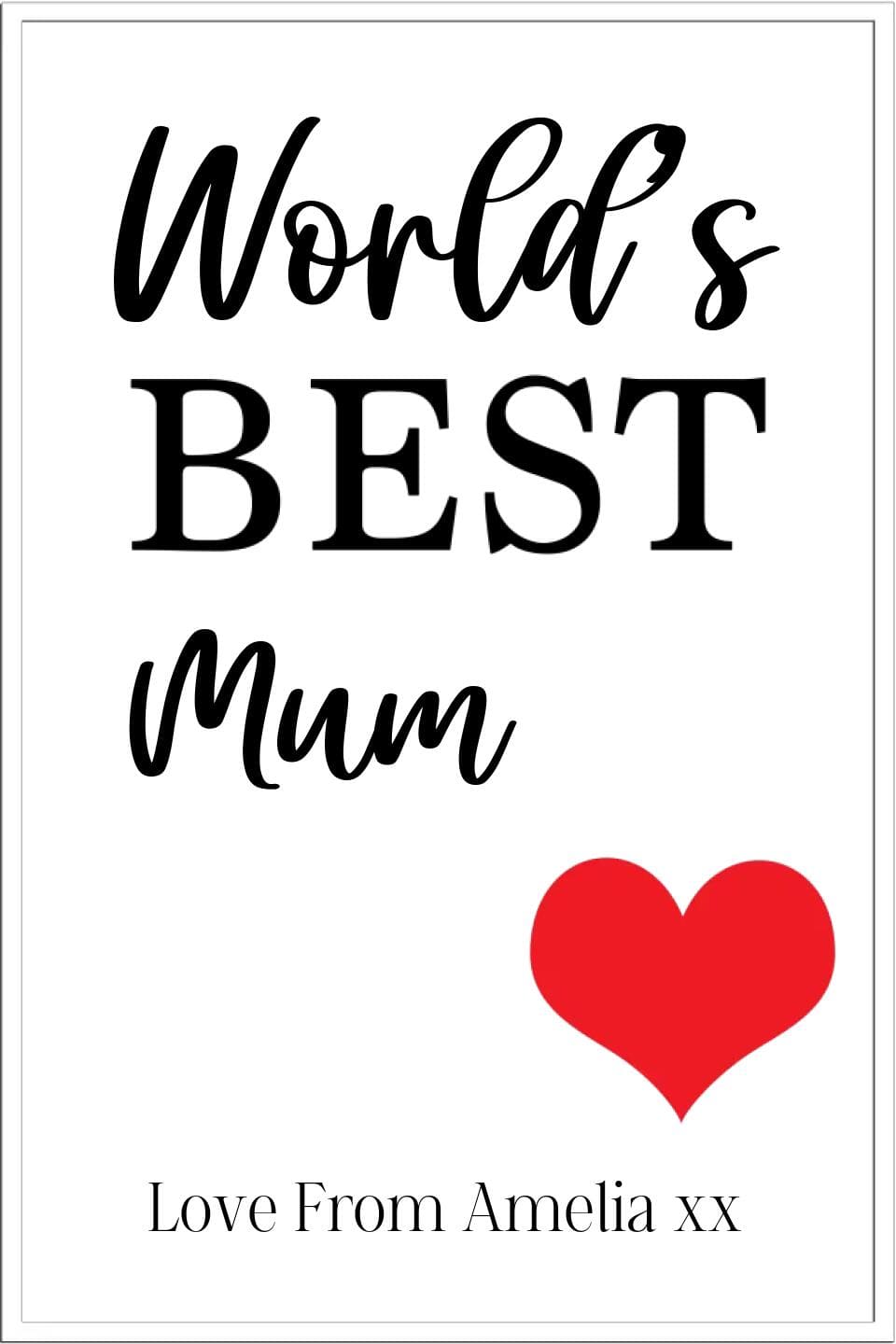 World's Best Personalised Framed Print